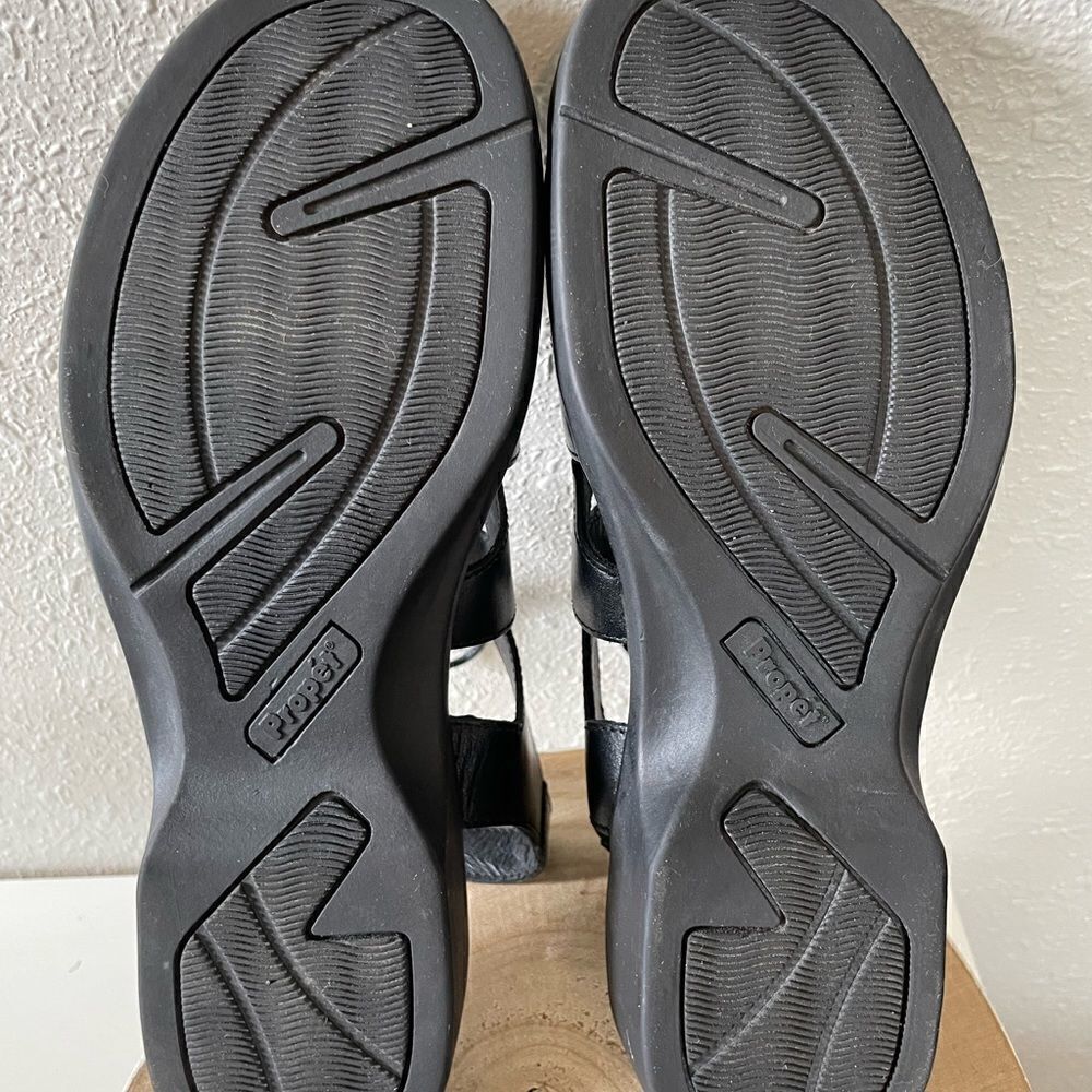 NWOT Propet Black Leather Sandals Size 7.5 - Picture 6 of 6